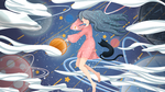 卡通宇宙美人