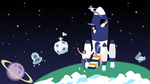 卡通宇宙旅行