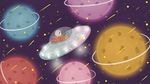 卡通宇宙飞碟