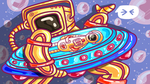 宇宙探索涂鸦