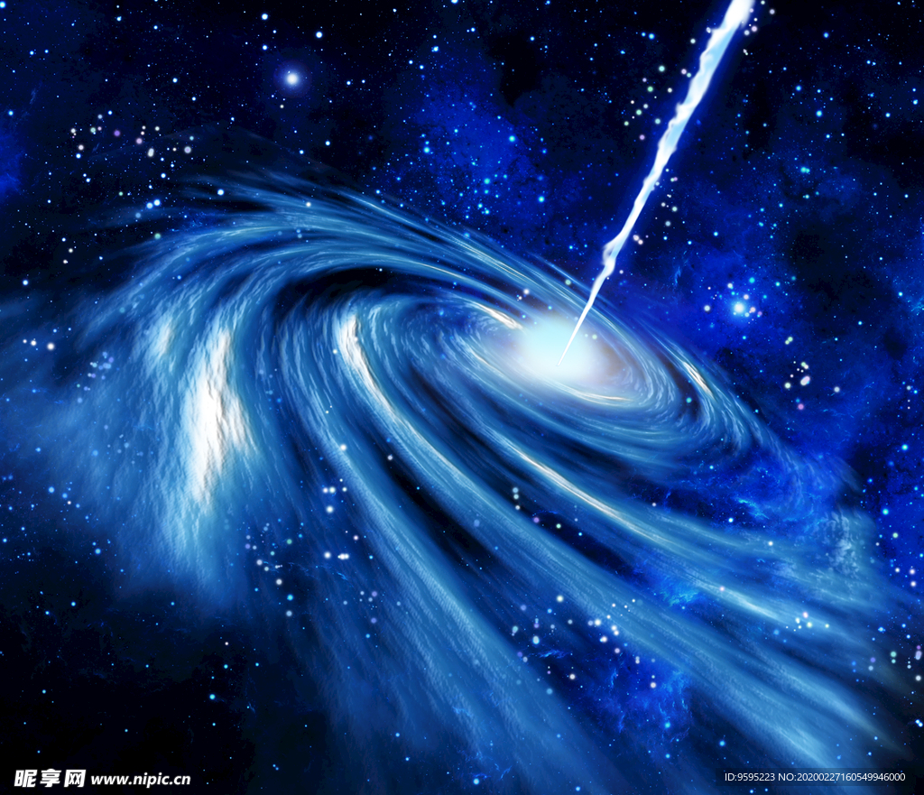 大气科幻光柱星云漩涡