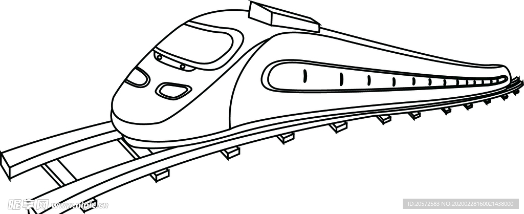 线描高铁