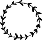 手绘花环边框