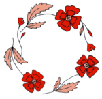 手绘花环边框