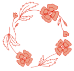 手绘花环边框