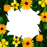 手绘花环边框