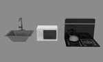 煤气炉水池微波炉3d模型