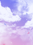 手绘原创天空插画背景