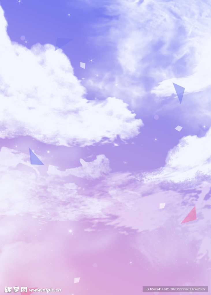 手绘原创天空插画背景