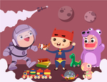 创意 男孩和玩具