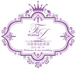 紫色婚礼主题牌FZ logo