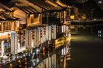 上海朱家角古镇夜景
