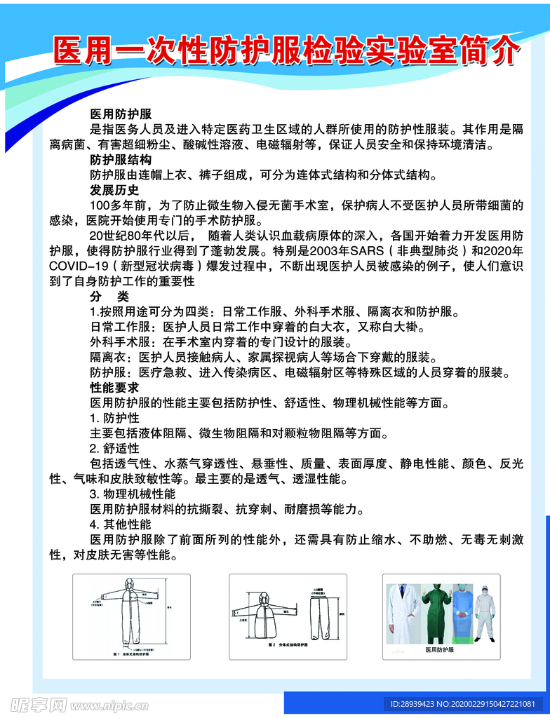 医用一次性防护实验室简介
