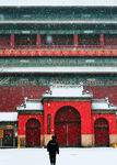 下雪的老北京