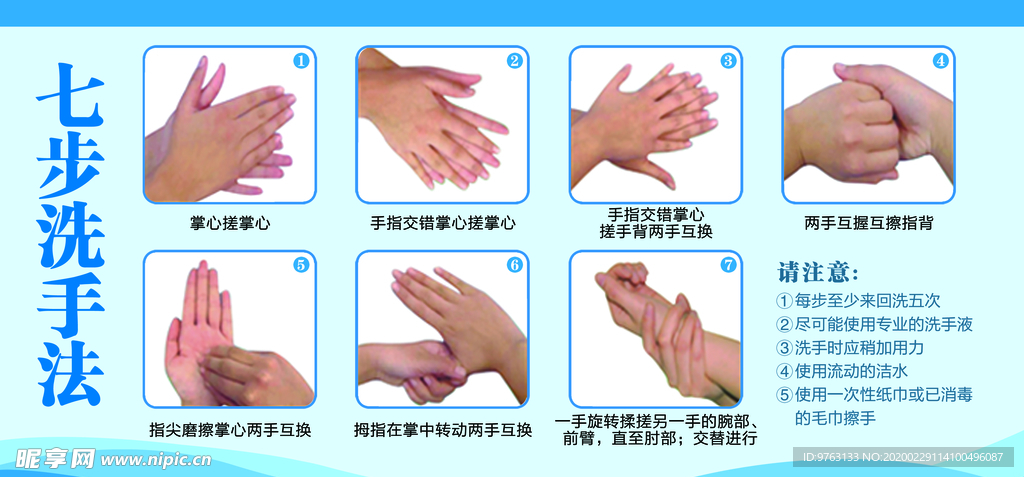 七步洗手法