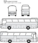 手绘客运汽车