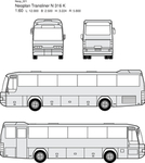 手绘客运汽车