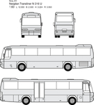 手绘客运汽车