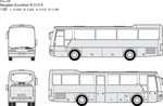 手绘客运汽车