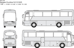 手绘客运汽车