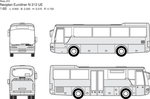 手绘客运汽车