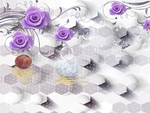 3D花朵背景墙