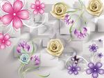3D花朵背景墙