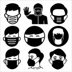 佩带口罩图标