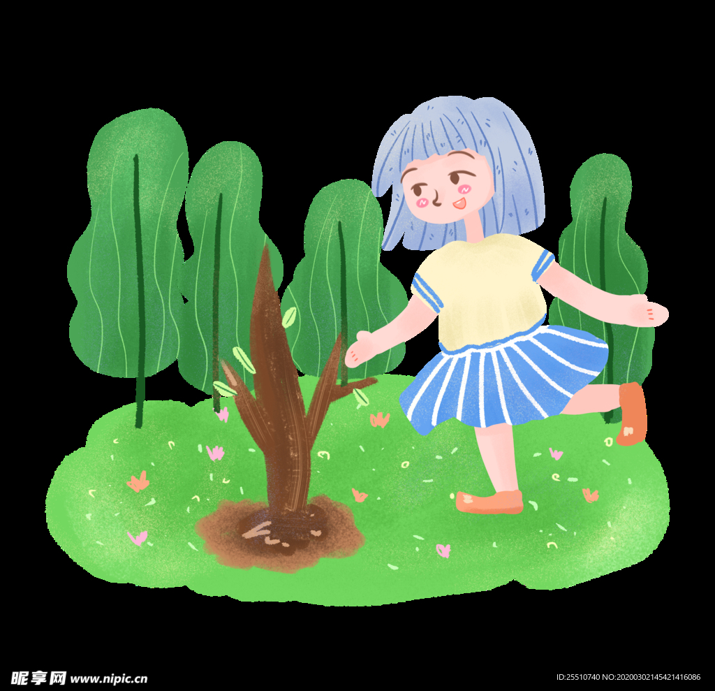 郊外的小女孩