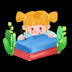 小女孩做作业