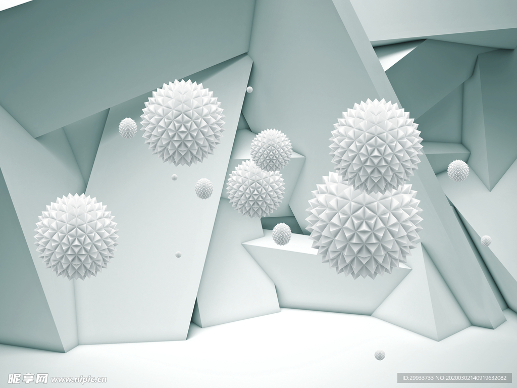 3d圆球立体空间背景墙