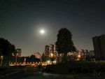 城市夜景月色