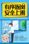 有序返岗安全上班疫情宣传海报