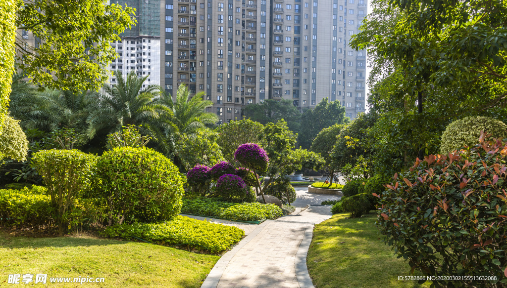 地产 小区 园林 实景 拍摄