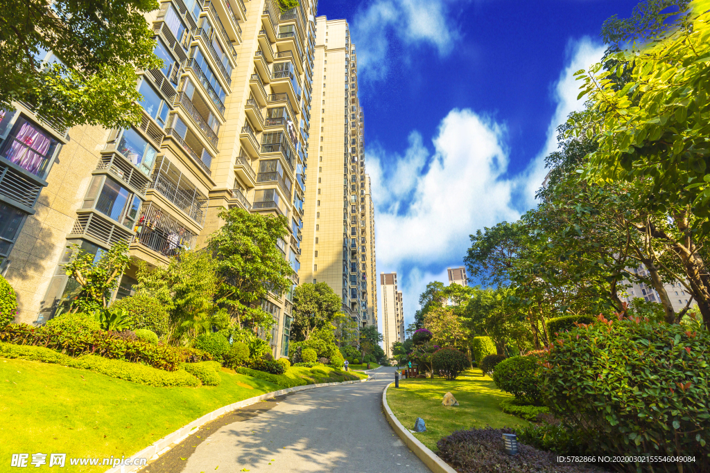 地产 小区 园林 实景 拍摄