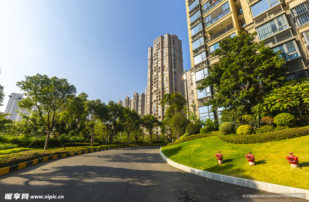 地产 小区 园林 实景 拍摄