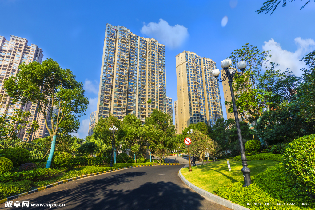 地产 小区 园林 实景 拍摄