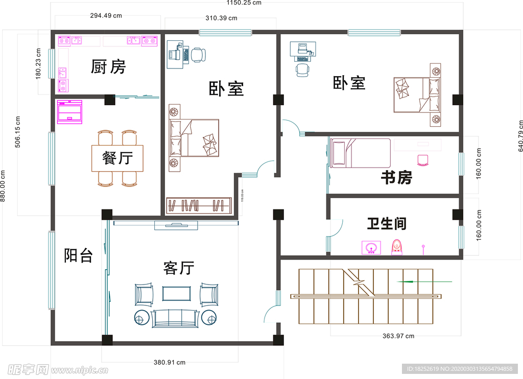 房地产户型图cad施工设计图