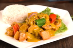 辣椒鸡肉咖喱米饭