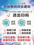 疫情期间 进出扫码 海报图片
