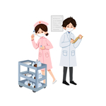 卡通医护人员