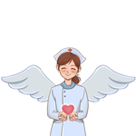 手绘卡通白衣天使护士