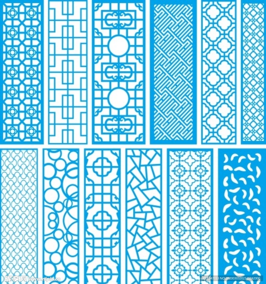 花格 窗花 镂空花纹 屏风