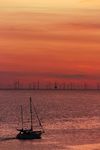 夕阳海边