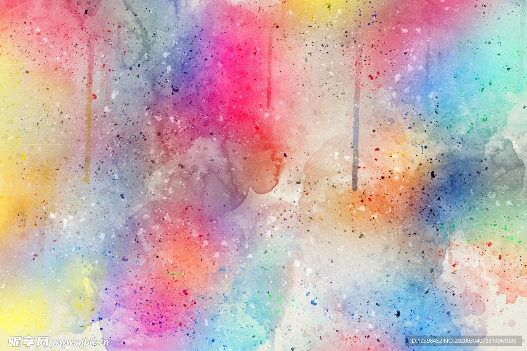 水彩彩绘涂鸦背景图片