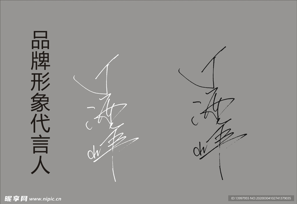 隆饰板材 代言人签名