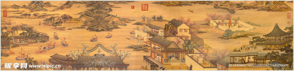 国画闹龙舟