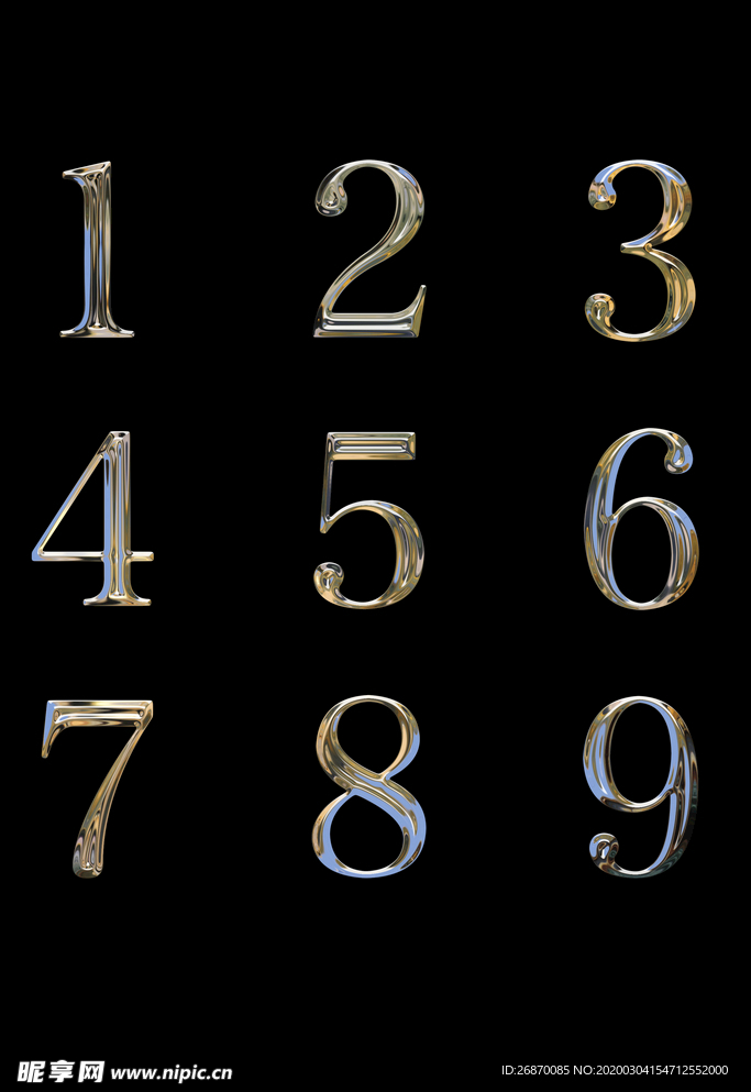 金属数字
