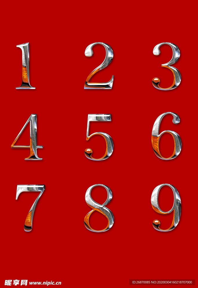 金属数字