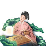 荷叶插画